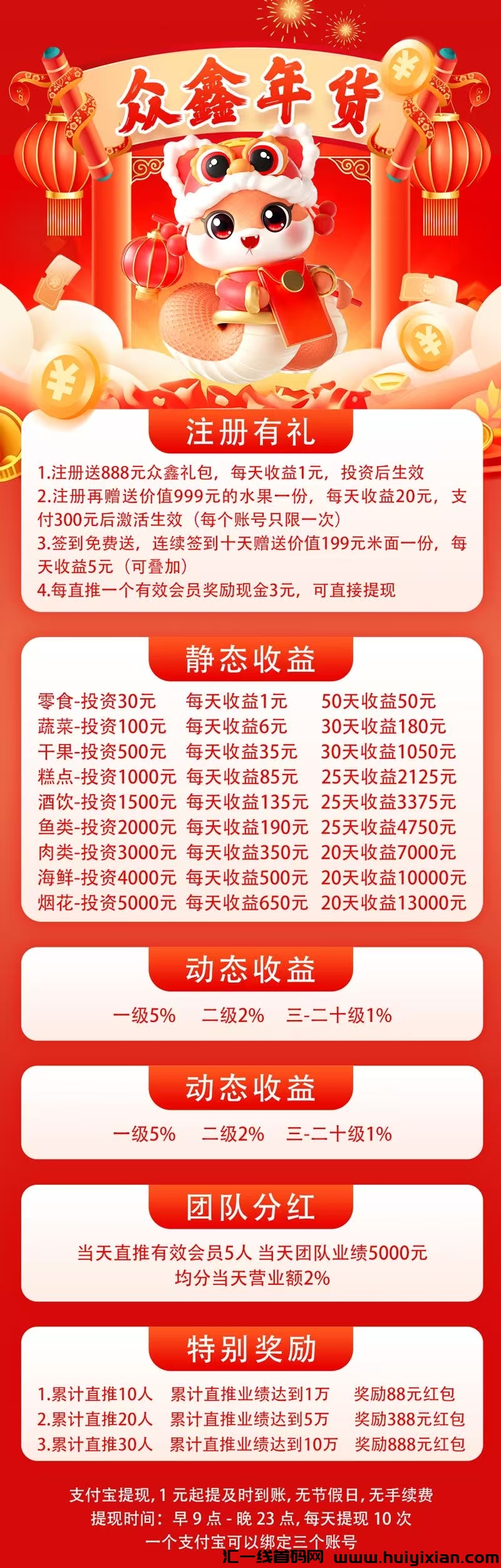 众鑫年货预热内排21号上线送888米，零投资速度对接上提前出码吃肉-汇一线首码网